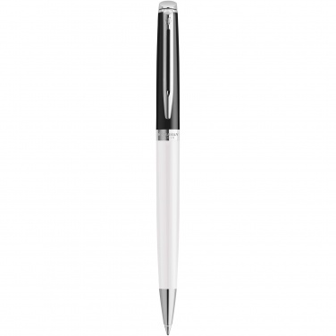 Logotrade promotional gift image of: Hemisphere colour blocking ballpoint pen with palladium trim